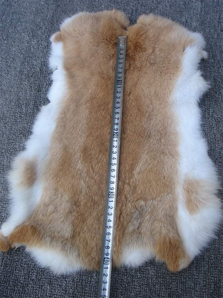 1 X Tanned Rabbit Skin Hide Pelt For Craft Animal Fur Decor Natural 8''-14''