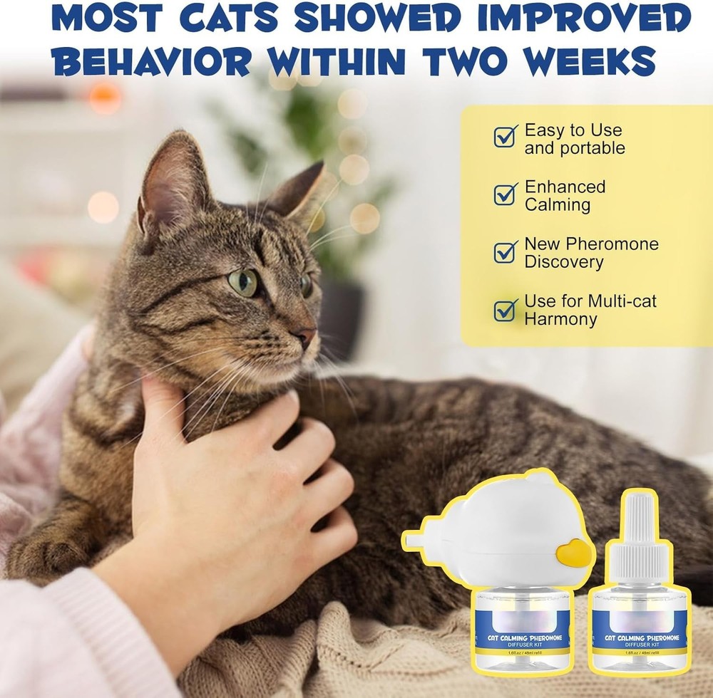 Cat Diffuser for Cat Anxiety Relief, Cat Pheromones Calmi