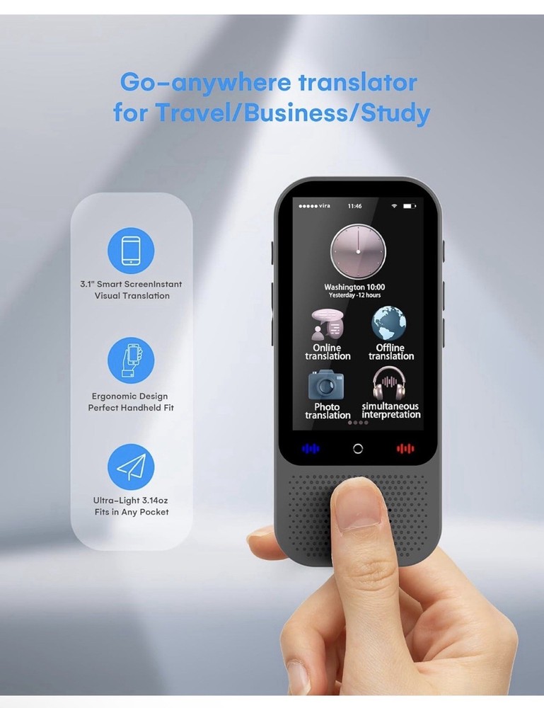 S80 Smart Voice Translator Device – Real-Time Multilingual Communication; Learni