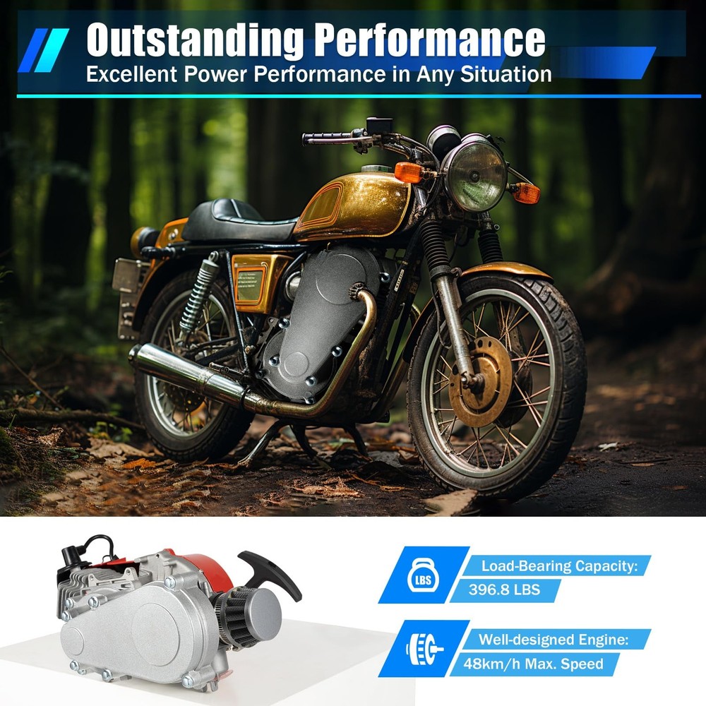 49CC 2-Stroke Engine Kit Pull Start Carb Air Filter for ATV Scooter