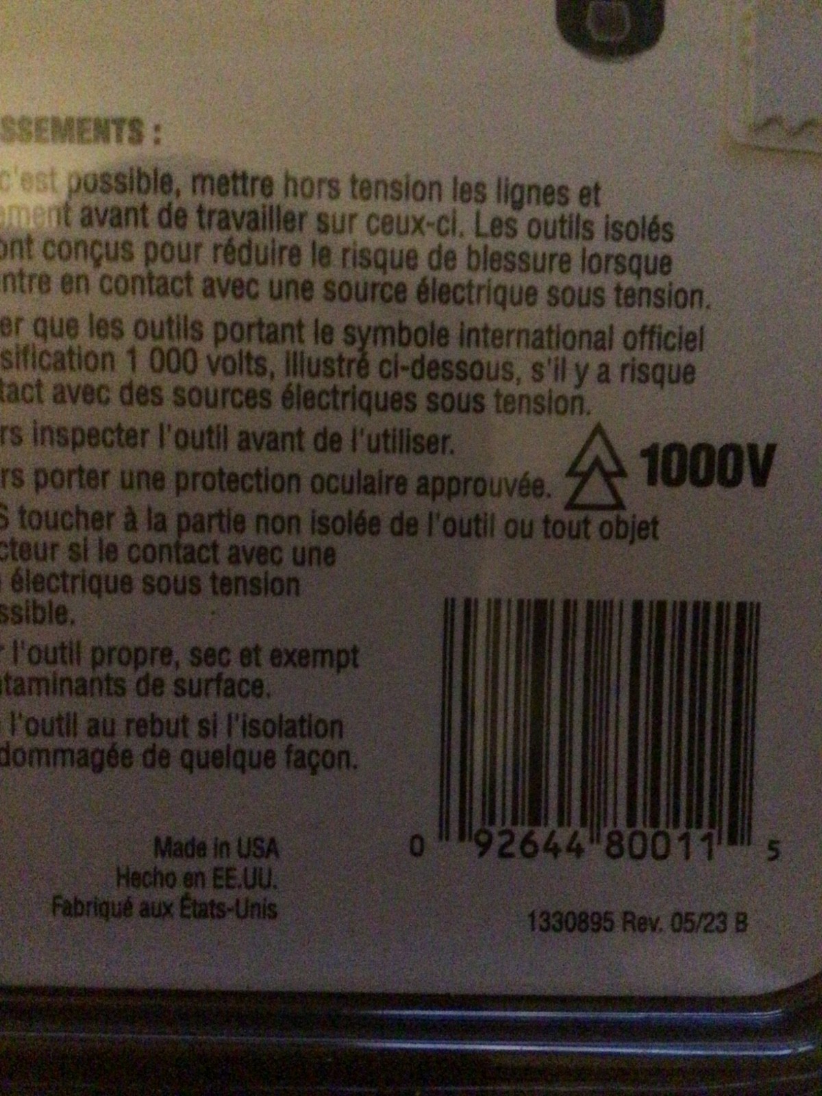 New Klein Electrical Tools 1000V 5-Piece Insulated Tool Kit Safety Rated 9415R