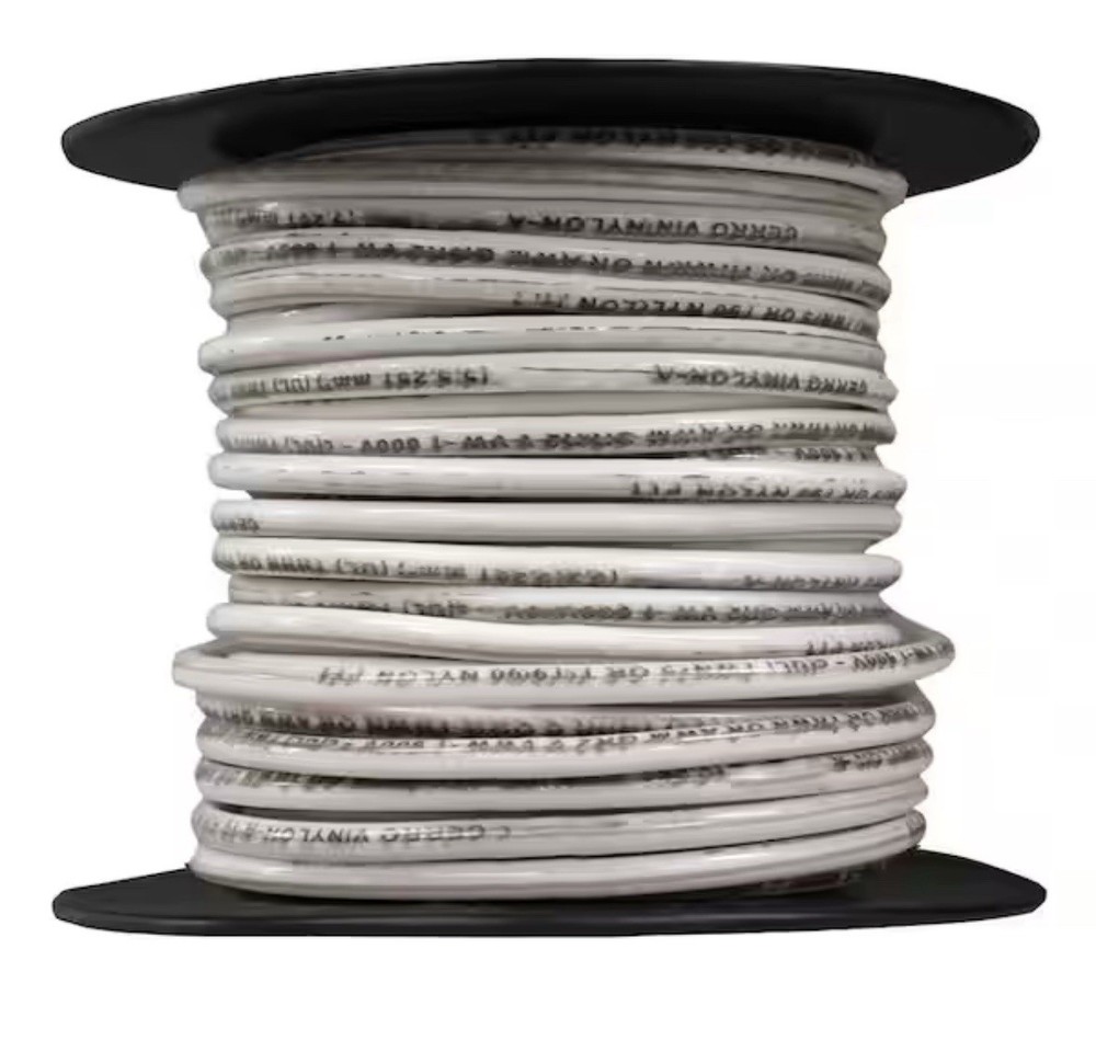 100 Feet 14 Awg Solid WHITE Thhn Copper Wire
