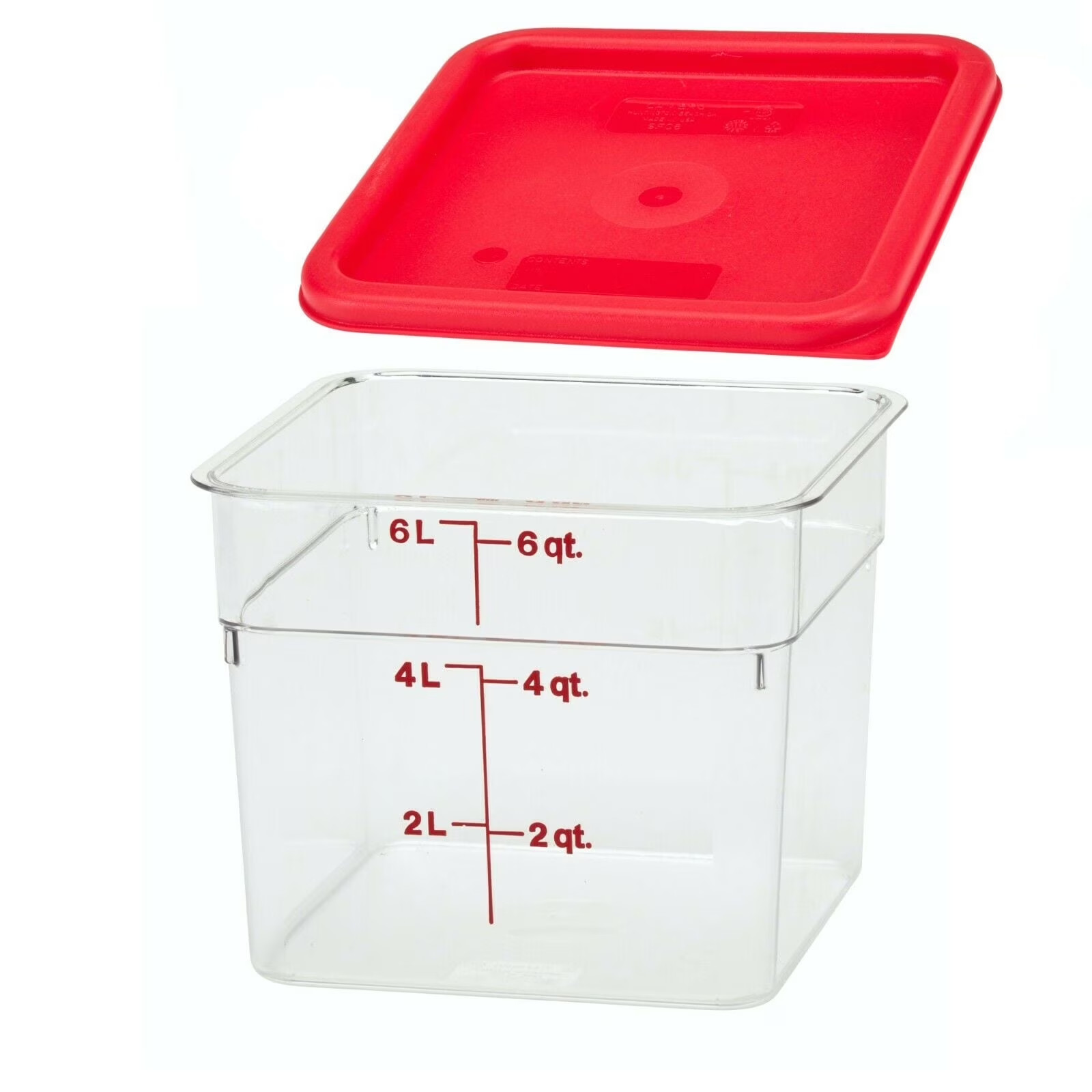 Cambro 6SFSCW135 6 Quart Clear Polycarbonate Camsquare Food Container Commercial