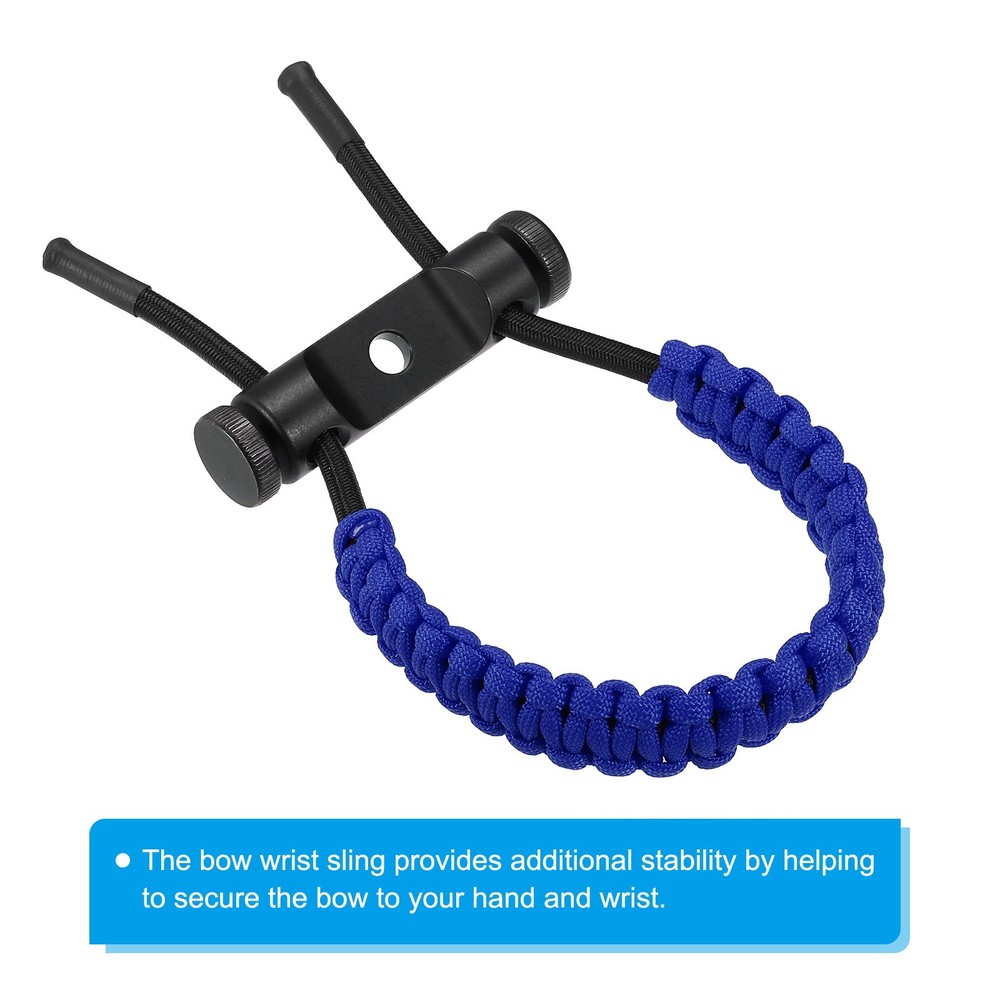 Archery Wristband, Adjustable Composite Braided Wrist Strap, Blue