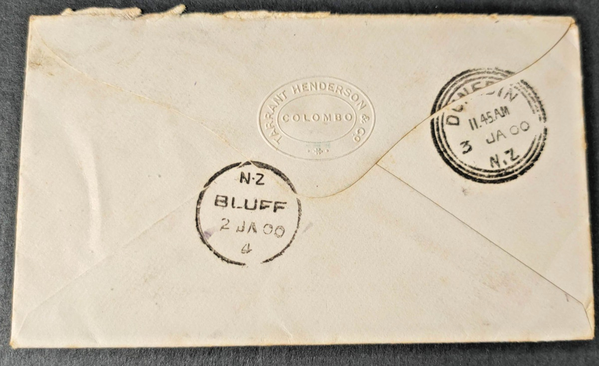 CEYLON 3-JA-00 PER SS ARCADIA MAIL TO NZ'd (JF)