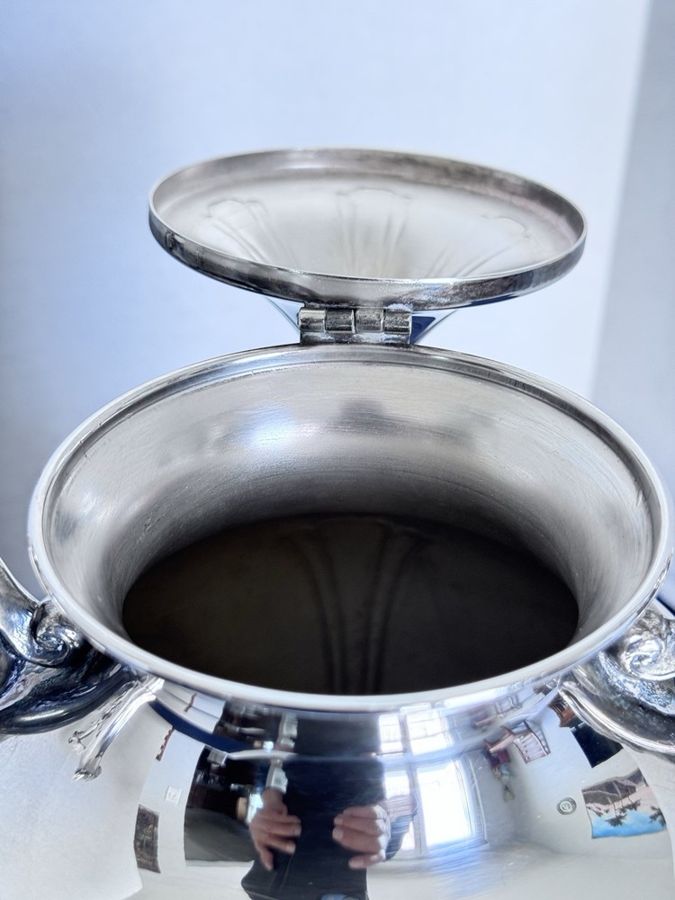 Sheridan Silverplate Tilting Teapot Samovar Stand with Burner Coffee Server