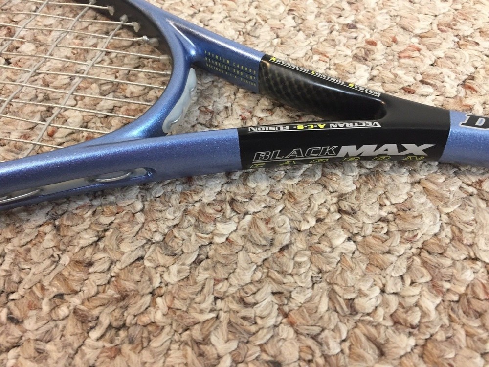 Dunlop Black Max Carbon 520 Squash Racket Oversize Head Advanced Control System