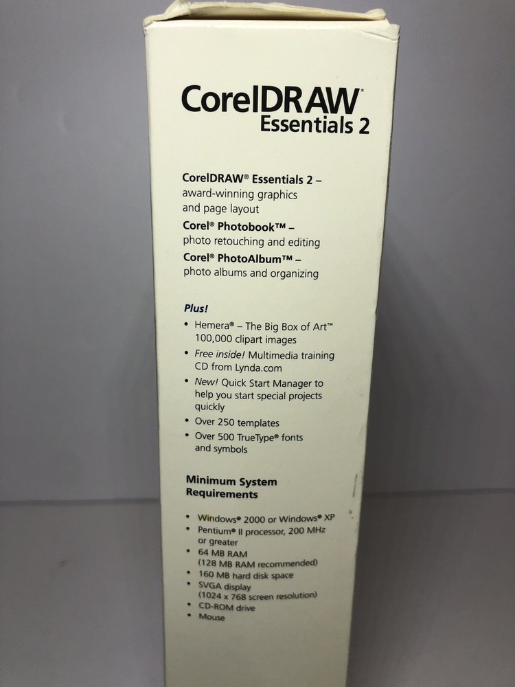 Corel Drawing Essentials 2 Windows ESS2ENGPC Photo Editing Suite Program