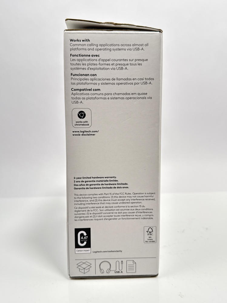 Logitech H540 USB Headset High Performance Stereo Mic Windows Mac Skype PC