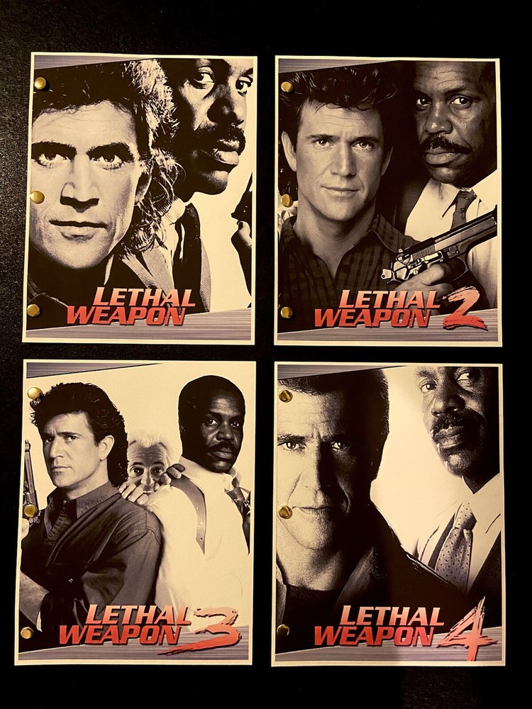 Warner Bros.™  THE LETHAL WEAPON LEGACY  Rare Script SCREENPLAY SET Collection