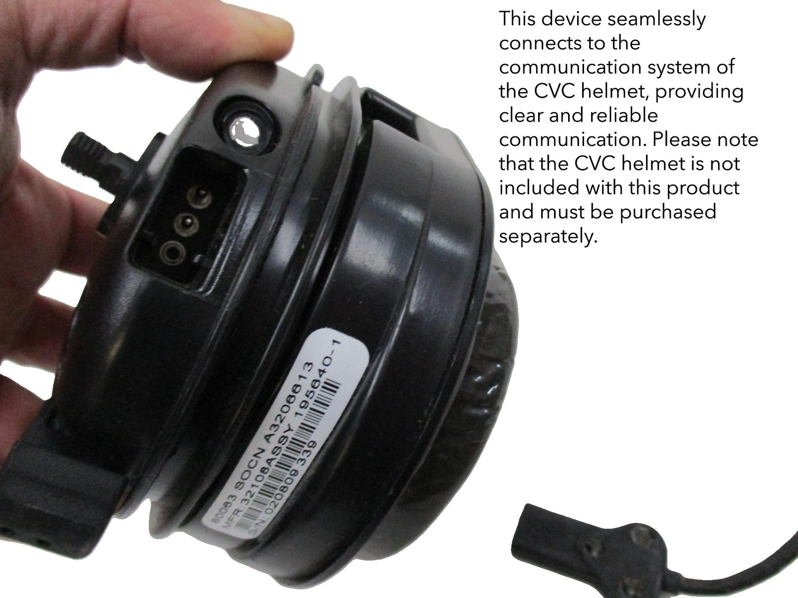 🔥NOS M40 M42 SERIES GAS MASK DETACHABLE MICROPHONE CABLE COMMS ADAPATER CVC🪖