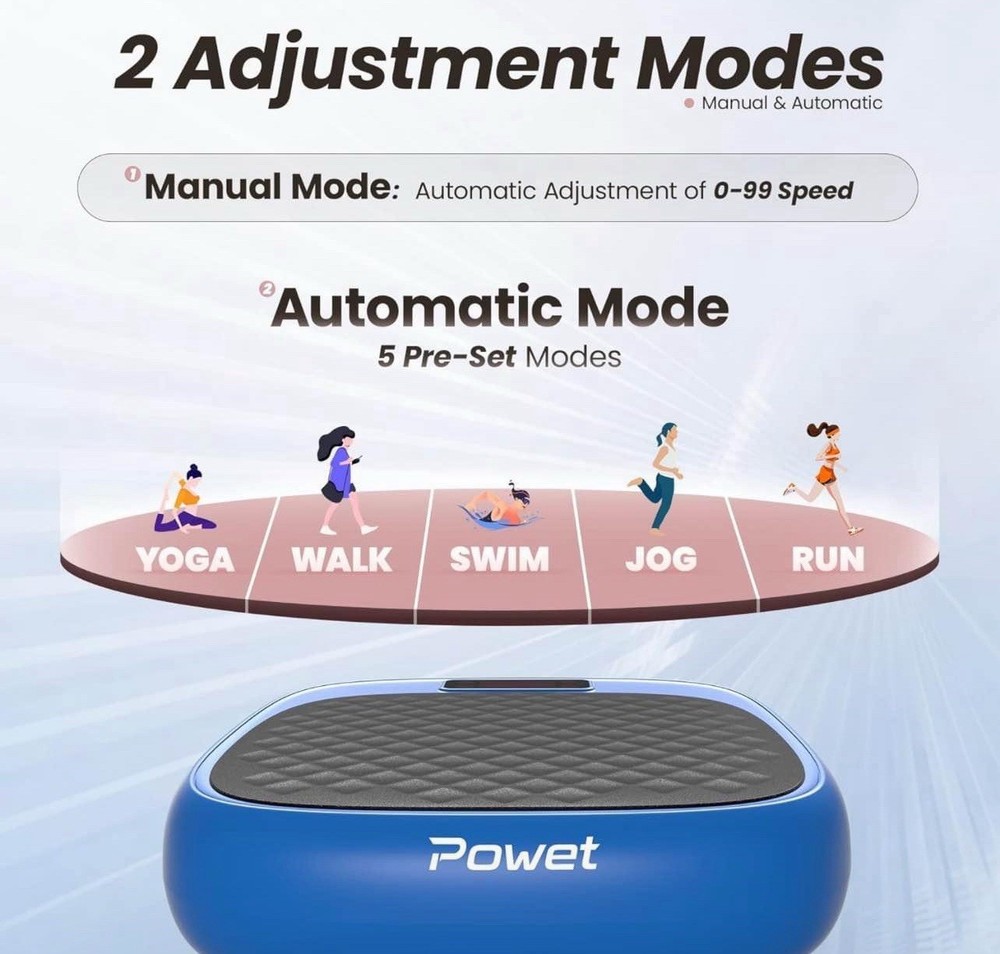 Mini Vibration Plate Exercise Machine, Lymphatic Drainage & Whole Body Workout