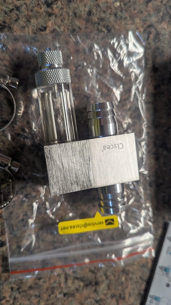 External Inline Co2 Diffuser 16/22 mm Bubble Counter Planted Aquarium ALUMINUM