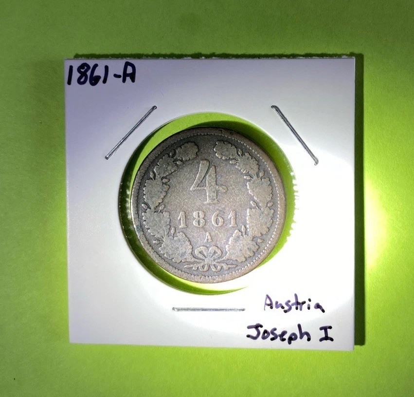 1861 A 1861-A 4 Kreuzer Austria