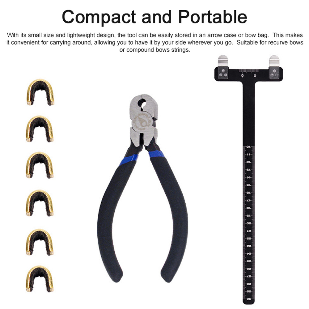 Archery Adjustment Tool Bow String Nocking Points Pliers T Squares Tuning S4N5