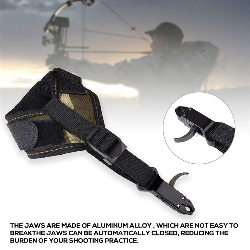 Archery Caliper Release Aid Compound Bow Hunting Adult Tools Trigger Wrist Strap
