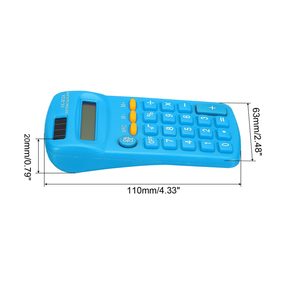 Small Pocket Calculator 8 Digit Display Office Handheld Calculator Blue