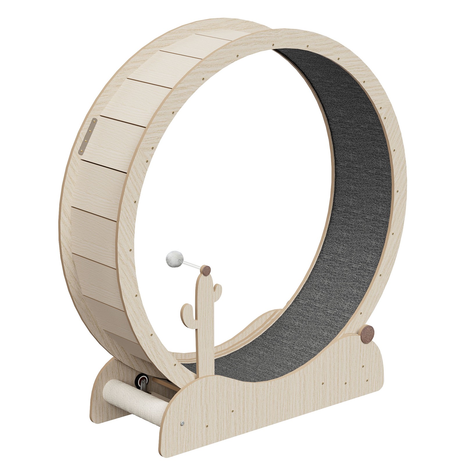 43" Cat Exercise Wheel for Indoor Cats Versatile Cat Toy Running Wheel Treadmill