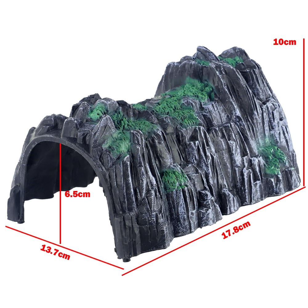 Plastic Railway Tunnel Accessory for Cave Simulation in Model Railroads