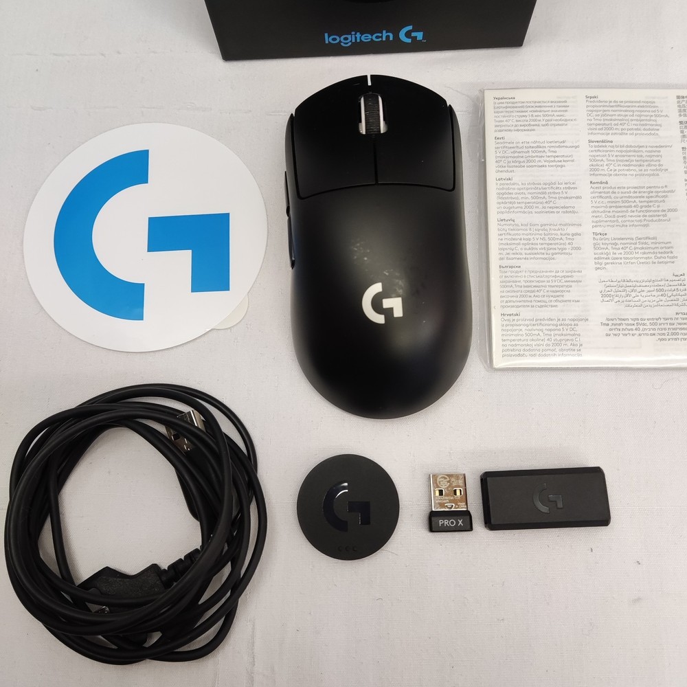 LOGITECH G PRO X SUPERLIGHT LIGHTSPEED WIRELESS MOUSE HERO 25K BLACK