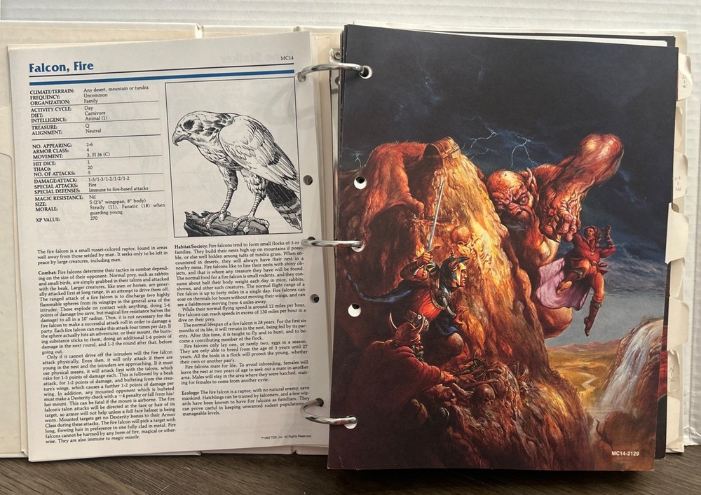 Monstrous Compendium Volume Two - AD&D 3-Ring Binder MC2