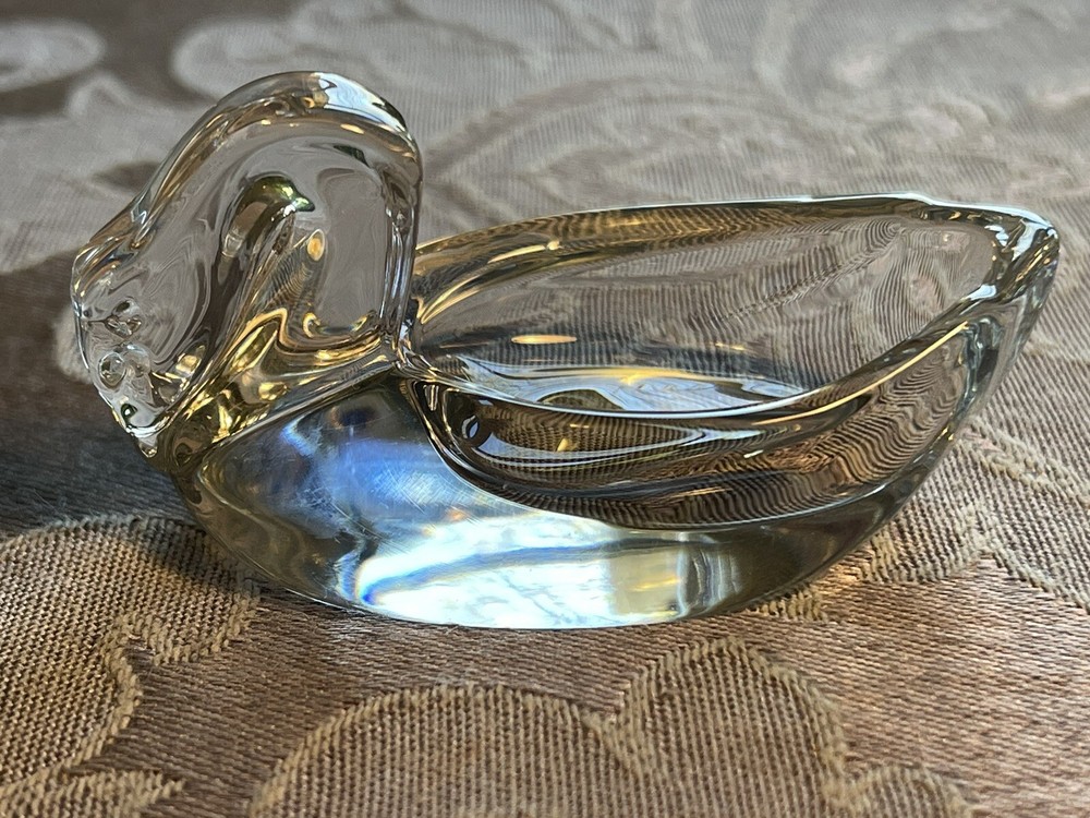 Swan Crystal Clear Open Salt Cellar Dip