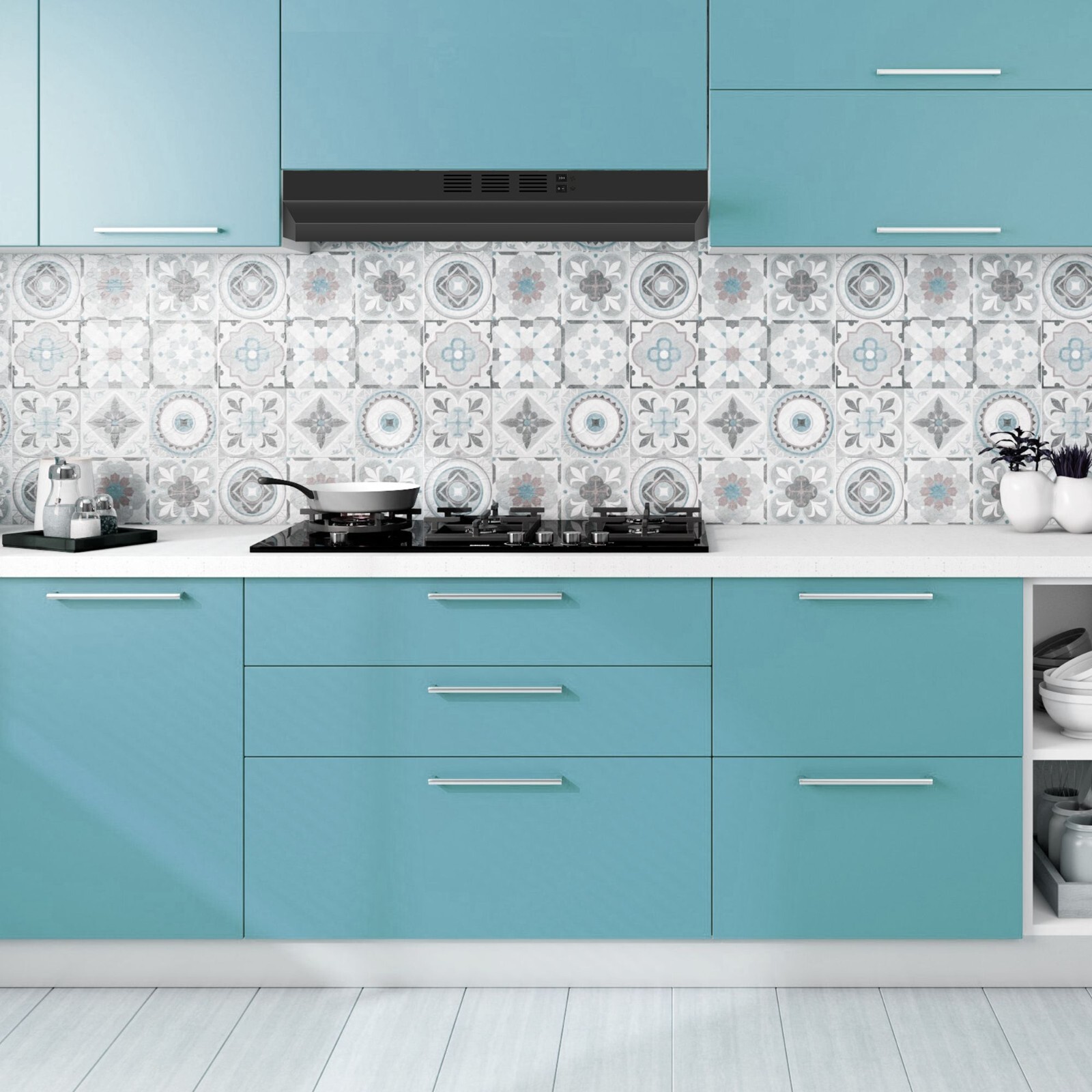 30 inch Under Cabinet Range Hood 230CFM Ducted/Ductless Black Painted w/LED New