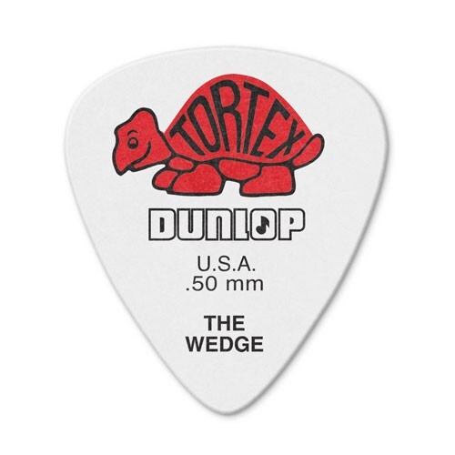 6 Dunlop Tortex, Wedge Picks - .50mm