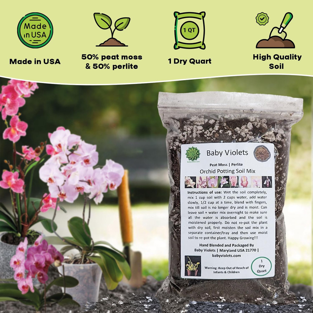 Orchid Potting Soil Mix (3 Cups / 1 Quart)