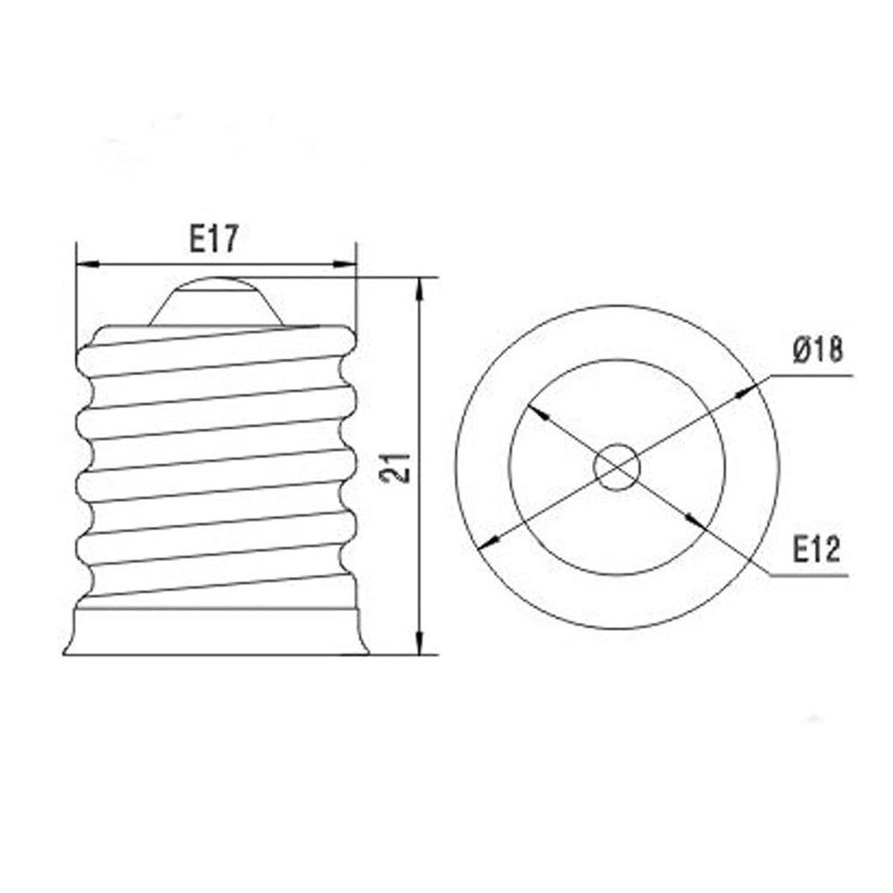 10x E17 to E12 Candelabra Conversion Reducer Socket Base Bulb Lamp Light Adapter