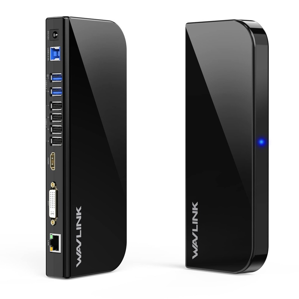 WAVLINK USB Laptop Docking Station Dual Monitors, DisplayLink Computer Dock ...
