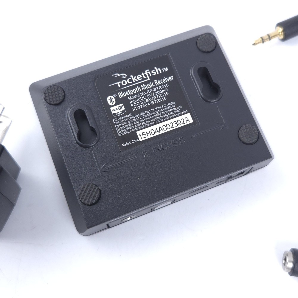 Rocketfish RF-BTR319 Bluetooth Audio Receiver With Power Adapter