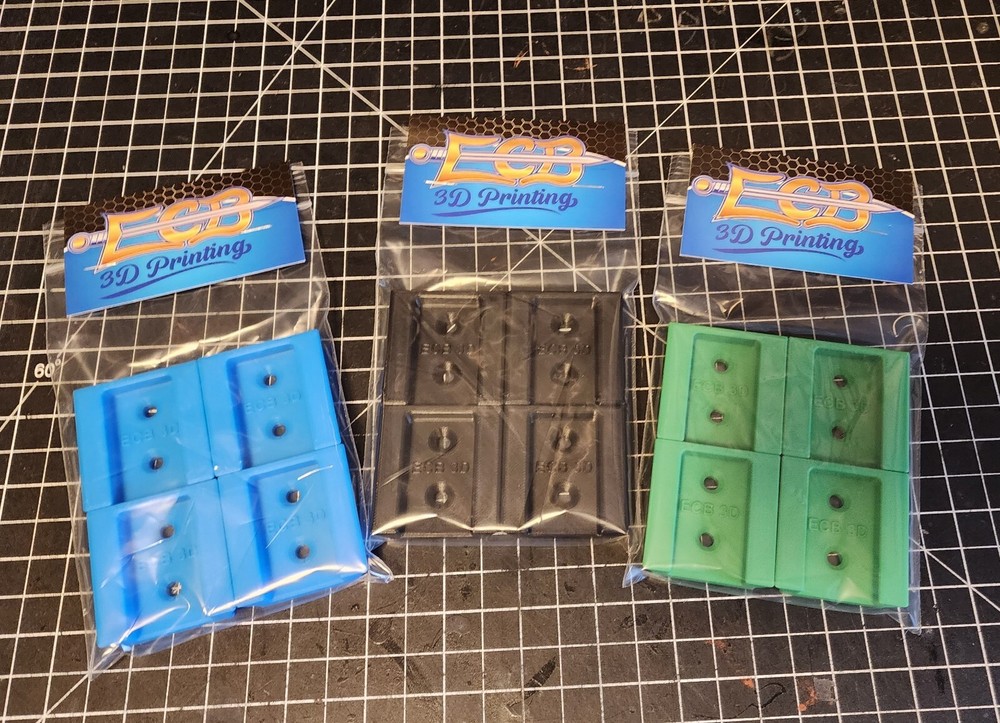 ECB 3D Printing BXA Tool Holder Quick Change Mounts X4, Black