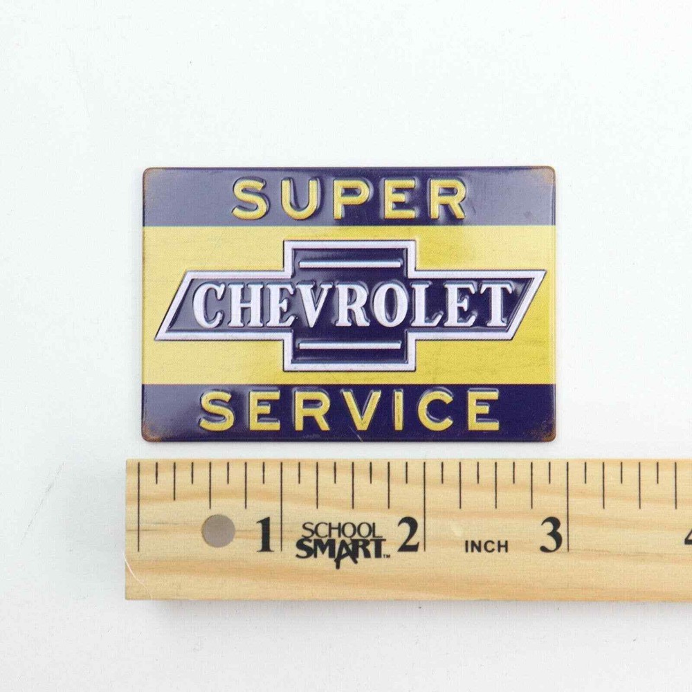 Chevrolet Super Service Embossed Tin Magnet