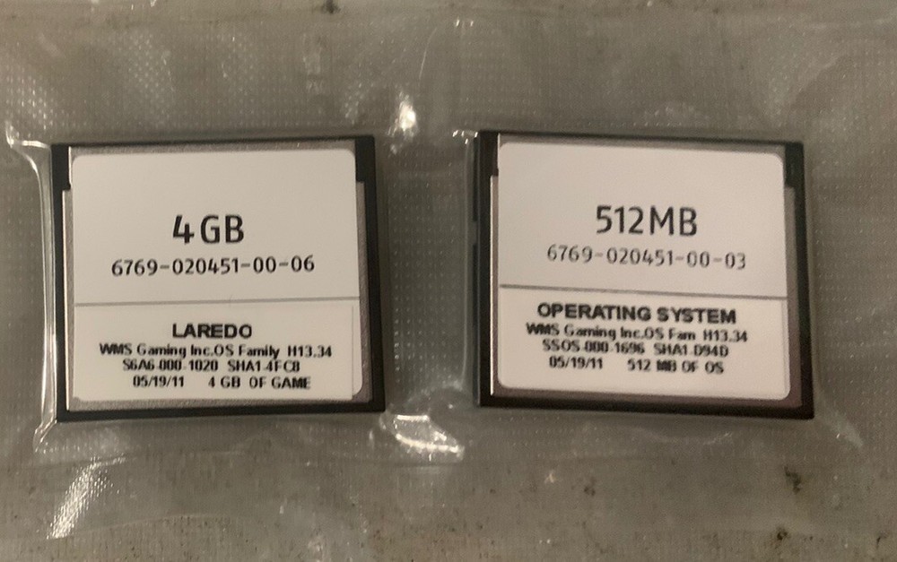 WMS WILLIAMS BB2 SLOT MACHINE SOFTWARE SET - NO DONGLE LAREDO