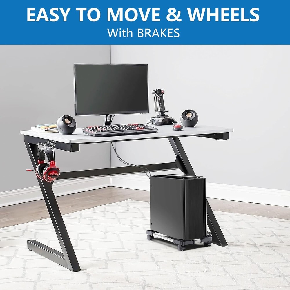 Computer Tower Stand - Adjustable PC for Most Desktop Towers - Black