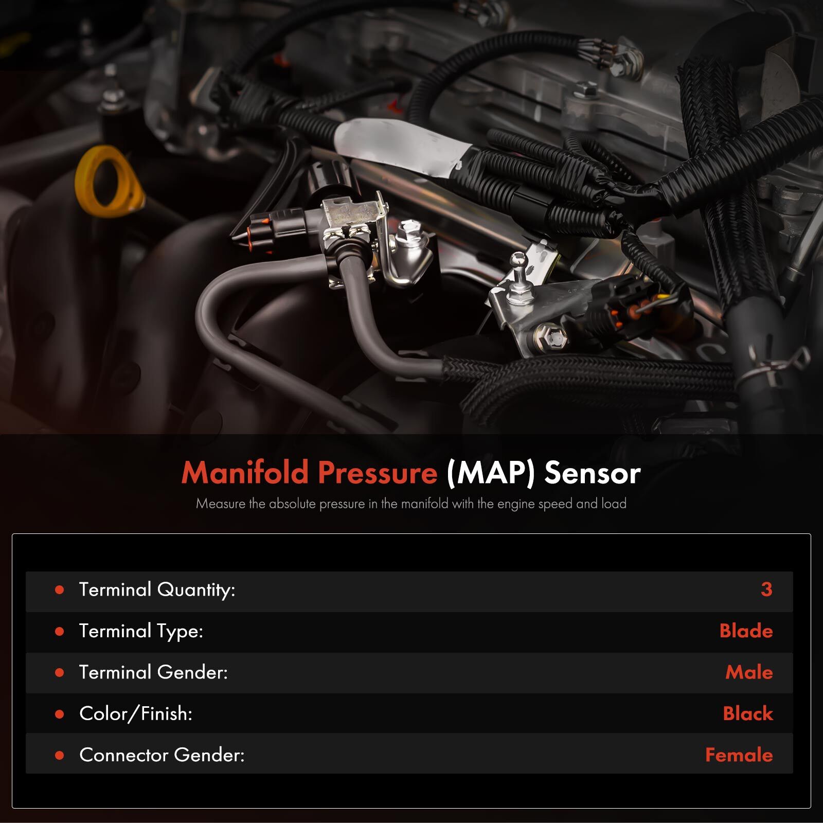 Power Brake Booster Sensor for Chevy Silverado 1500 Tahoe GMC Sierra 1500 Buick