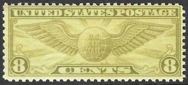 SC#C17 - 8c Winged Globe MNH