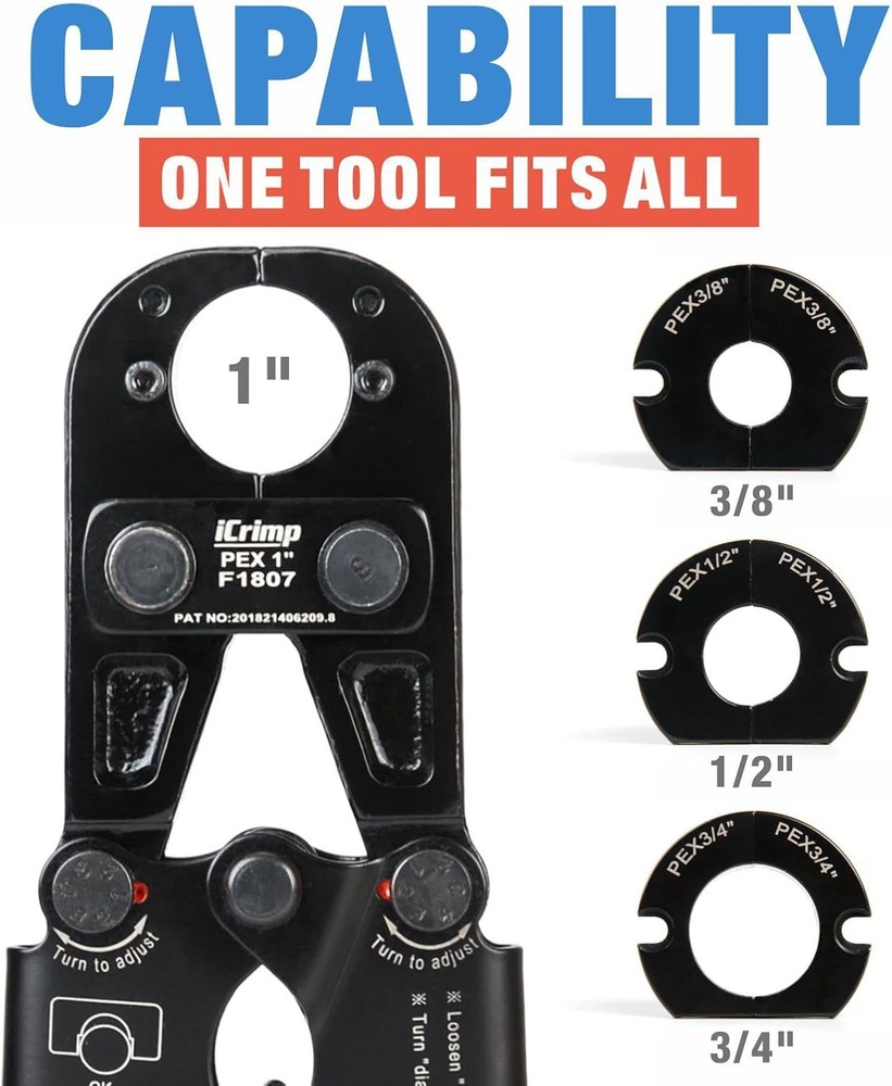 PEX Crimper, Copper Pipe Crimping Tool Kit