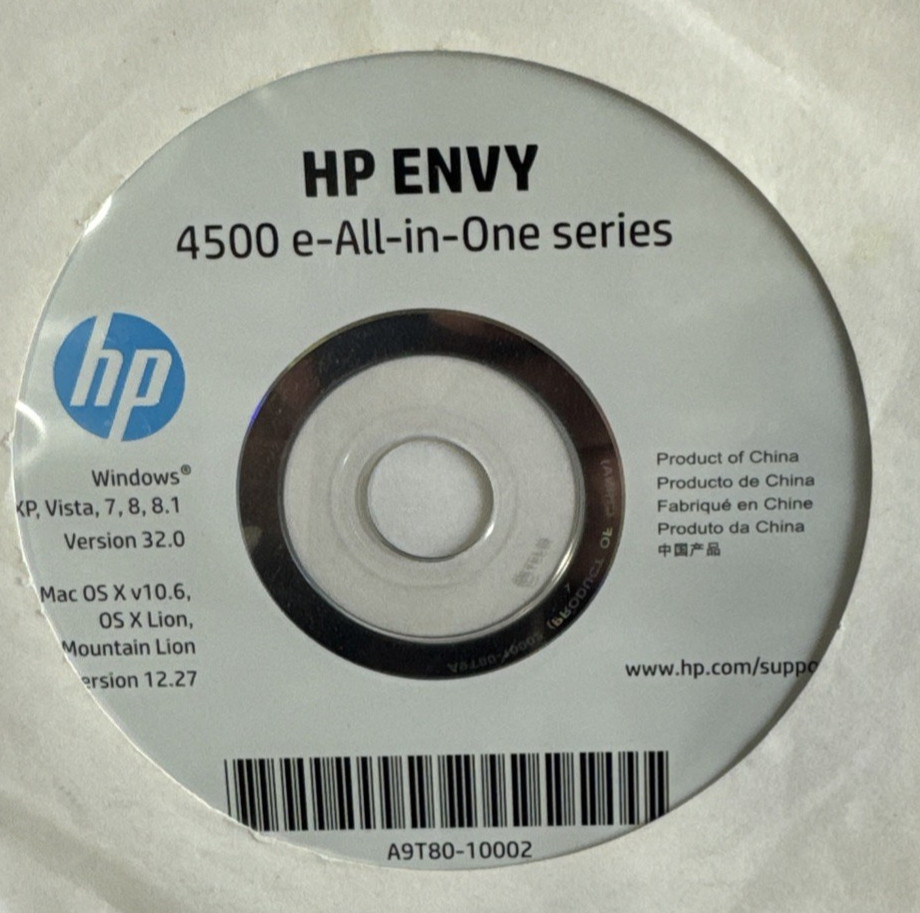 HP ENVY 4500 e-All-in-One Printer Drivers and software CD (Windows)