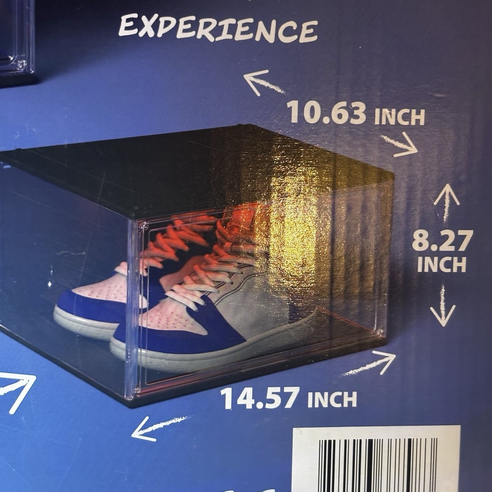 Kicks & Co. Stackable Sneaker RGB Led Display Case Magnetic Shoe Box US 13.5 USB