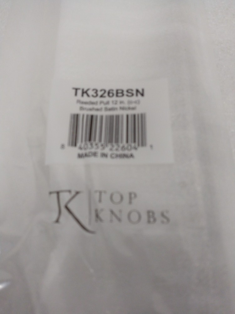 Top Knobs TK326 Reeded 12" Center to Center Handle Cabinet Pull - Nickel