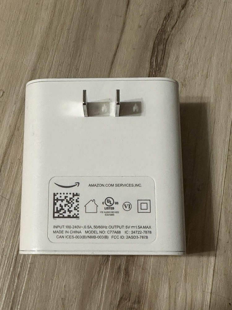 White Amazon Echo Flex Plug In C77A68 Alexa Voice Control Speaker