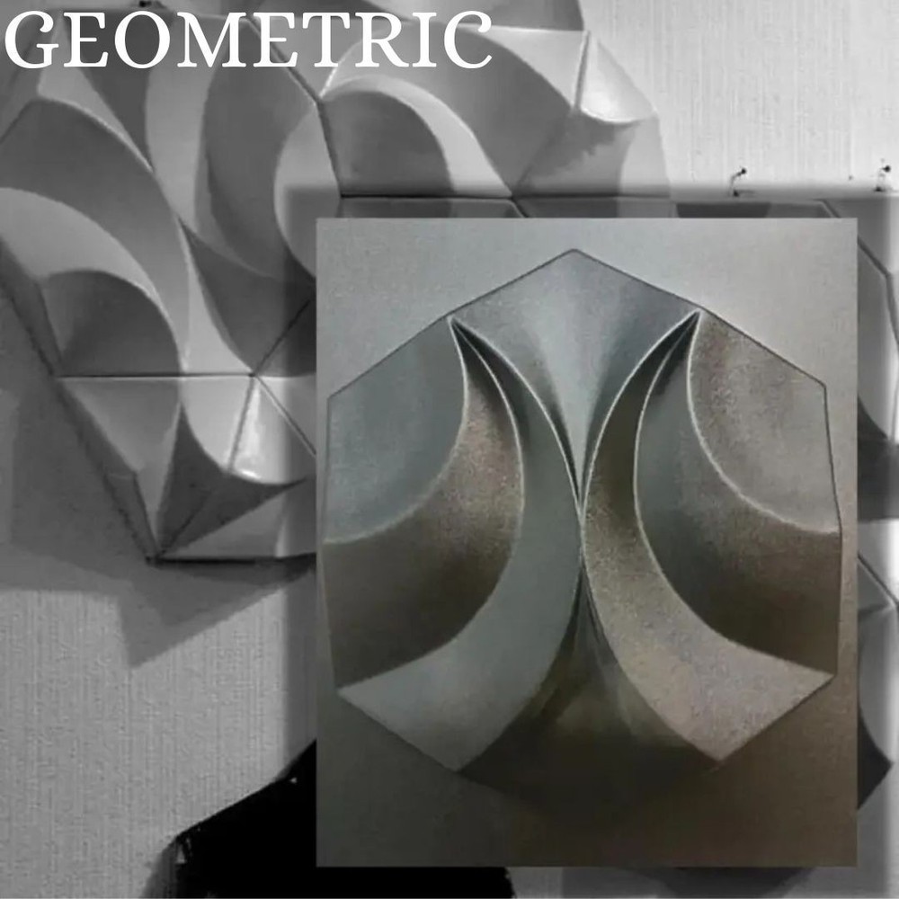 Mold For 3D Panel GEOMETRIC Molds Plaster Wall Art Decor ABS Plastic Form