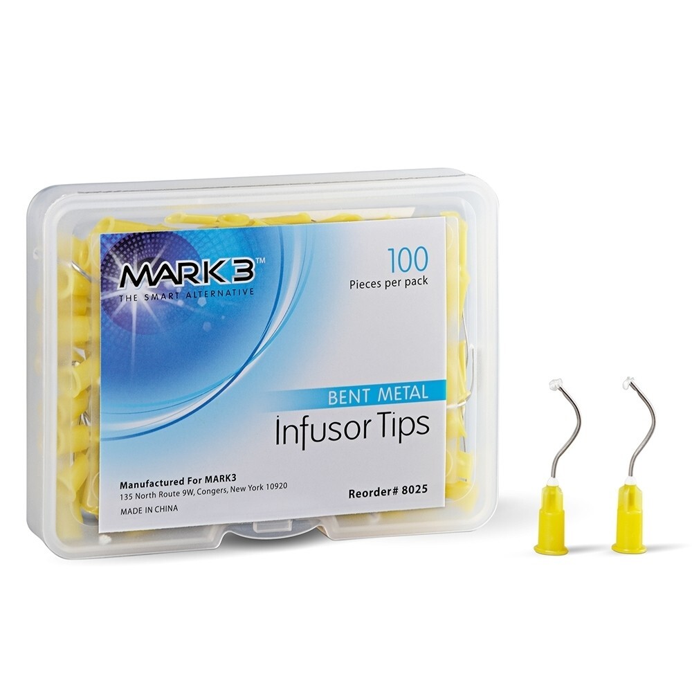 Infusor Tips Bent 100/Pack, Mark3, 100-8025