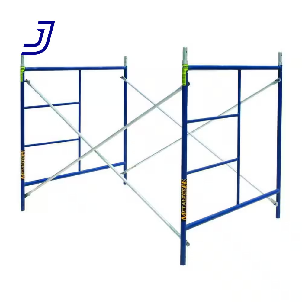 Saferstack Scaffold Section, 1-Story Scaffolding Frame Set with Galvanized Cross