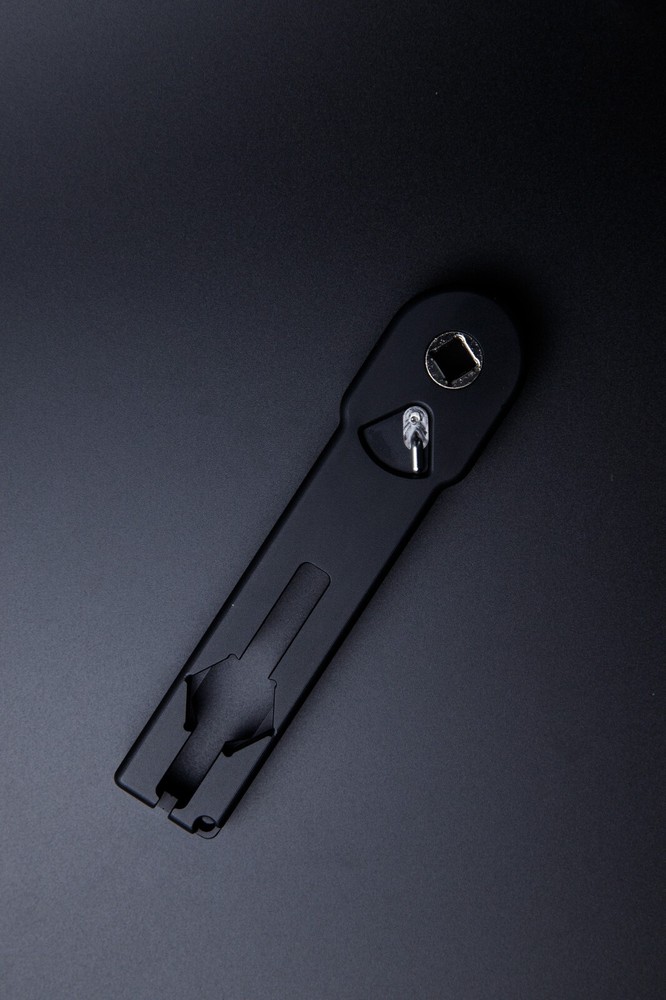 Black Shadow Compact Lighting Wrench.  Stage lighting focus tool.