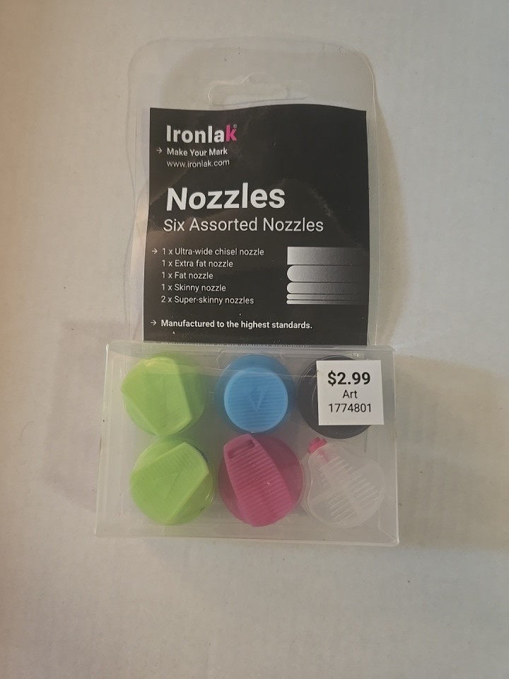 Ironlak 6 Piece assorted nozzle Sample pack graffiti art supplies