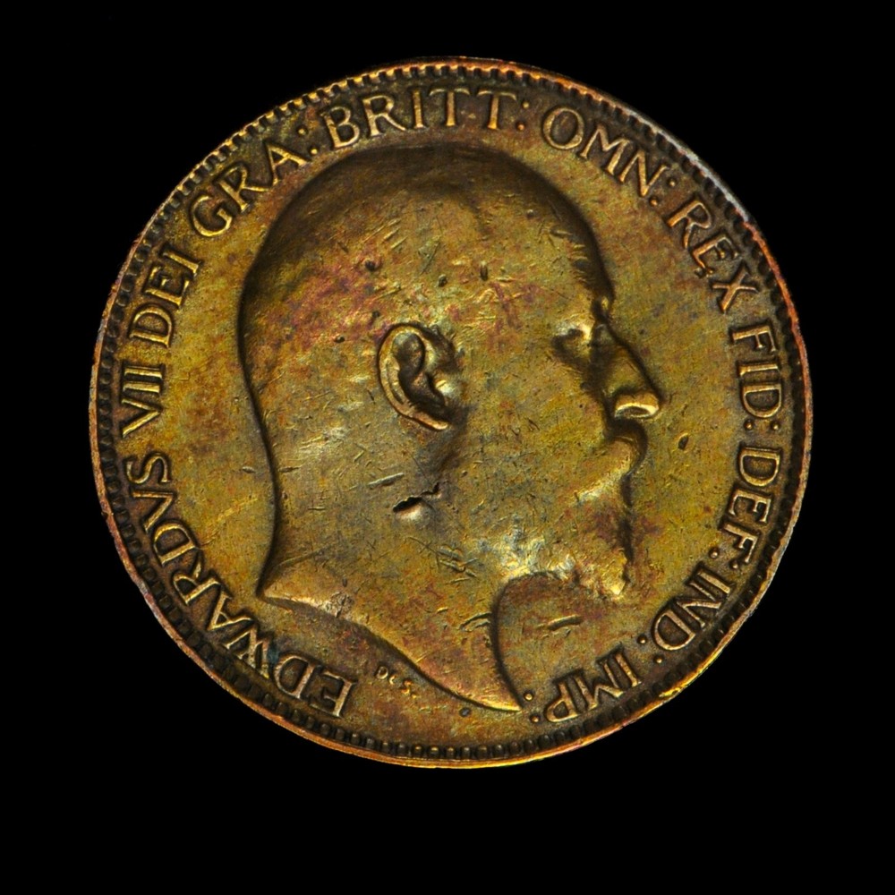 GB EDWARD VII BRONZE FARTHING 1903 ++ SHARP GRADE!! ++ [826-19]