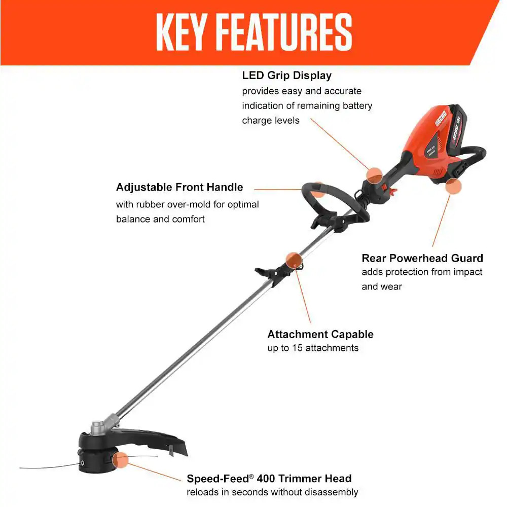 Echo 56-Volt Brushless Cordless Battery String Trimmer